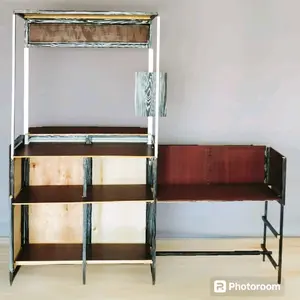 Booth portable meja dagang gerobak lipat/ dengan meja kompor 2 tungku