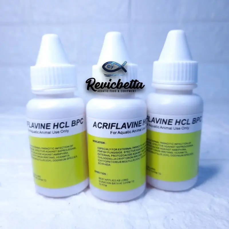 ACRIFLAVINE Plus HCL BPC 30ml Obat KUNING untuk Ikan Hias Obat Luka Jamur Whitespot Kutu