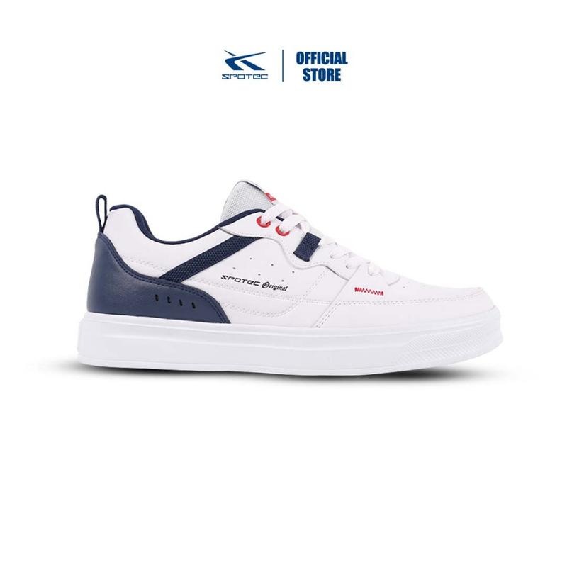 Spotec Sneakers Wonka Sepatu Sneakers Pria Wanita - Putih Biru Tua 1