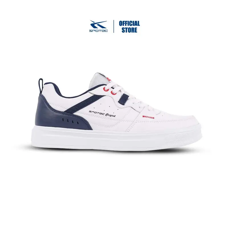 Spotec Sneakers Wonka Sepatu Sneakers Pria Wanita - Putih Biru Tua 1