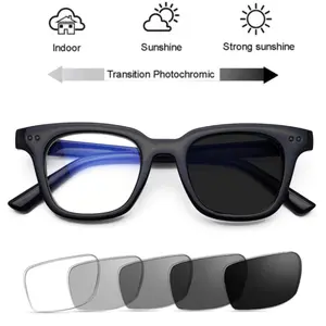 Kacamata Hitam Photocromic Wanita Pria Retro Fashion Lensa Eyewear Sunglasses Aksesoris Plastik