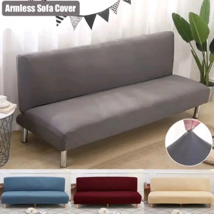 COVER SOFA BED STRECH ELASTIS POLOS MOTIF SARUNG SOFA BED WARNA POLOS