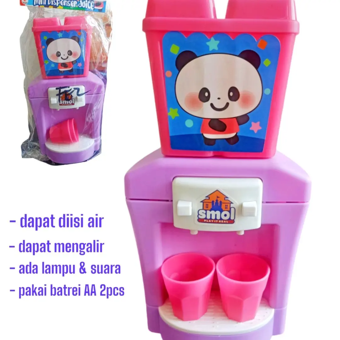 Mainan Dispenser Mini/Mini Dispenser Juice Bisa Bunyi Dan Nyala Lampu ( Air Bisa Mengalir )
