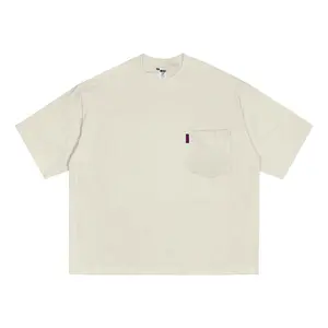 WUSH CLUB BOXY POCKET FIT TEE BAJU KAOS DISTRO SAKU PRIA WANITA POLOS OVERSIZE COTTON COMBAD 24S BEIGE