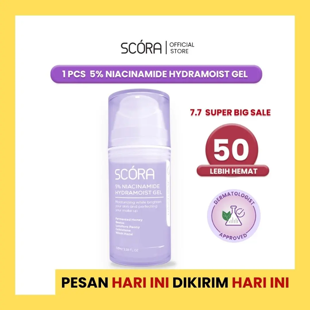 SCORA 5% Niacinamide Hydramoist –  Pelembab Wajah untuk Melembutkan dan Mengencangkan Kulit Wajah moin  moisturiser