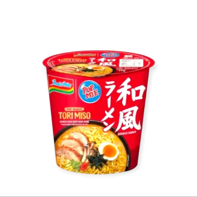 12 cup Pop Mie Varian Pedas @77gram - Mie Instan Berkualitas - Makanan,Food Noodles 1