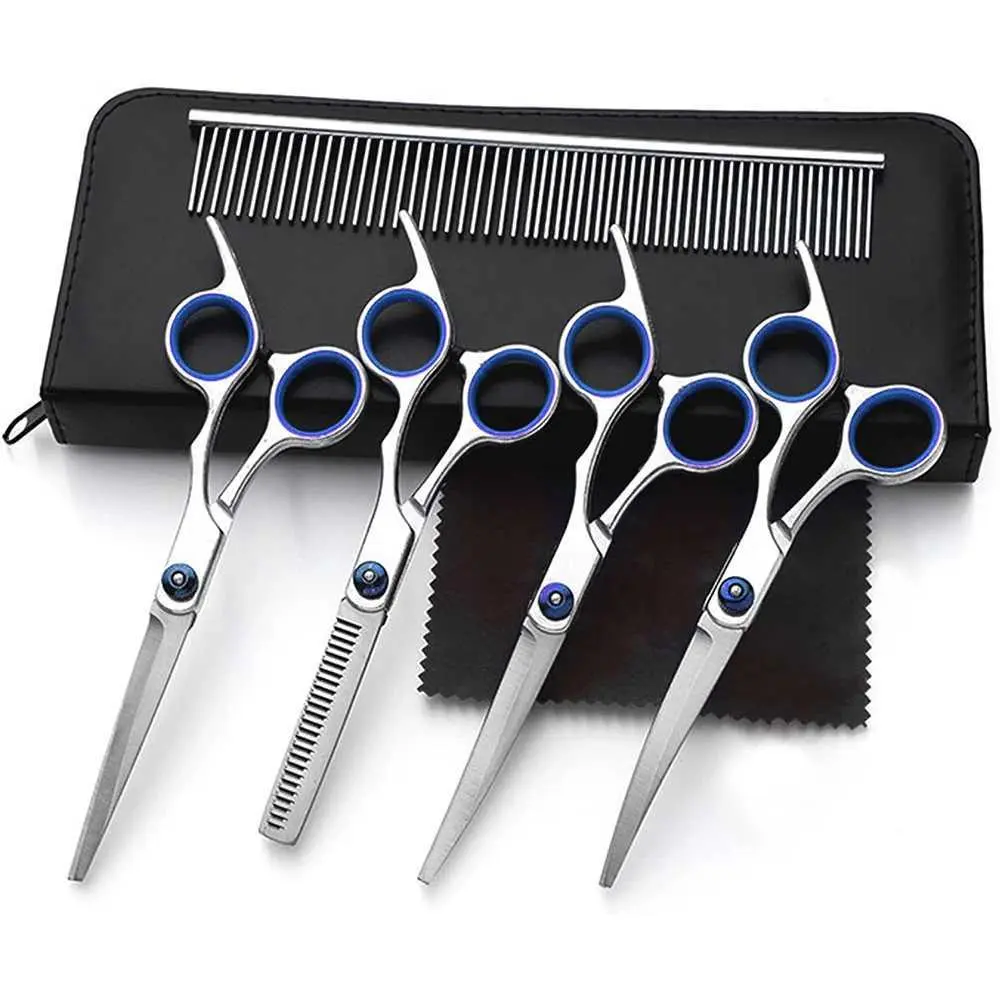 Set Gunting Grooming Anjing 5 in 1 Profesional Viral TikTok - Nikuwaxi NK-51