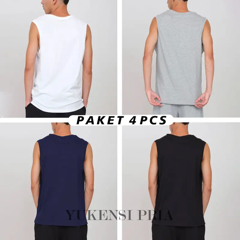 Kensi 4 Pcs 100 Rb Pria Distro / Kaos Kensi Pria Dewasa / Baju Kaos Kensi Pria / Singlet Pria Dewasa / Singlet Pria Distro / Yukensi Pria 3