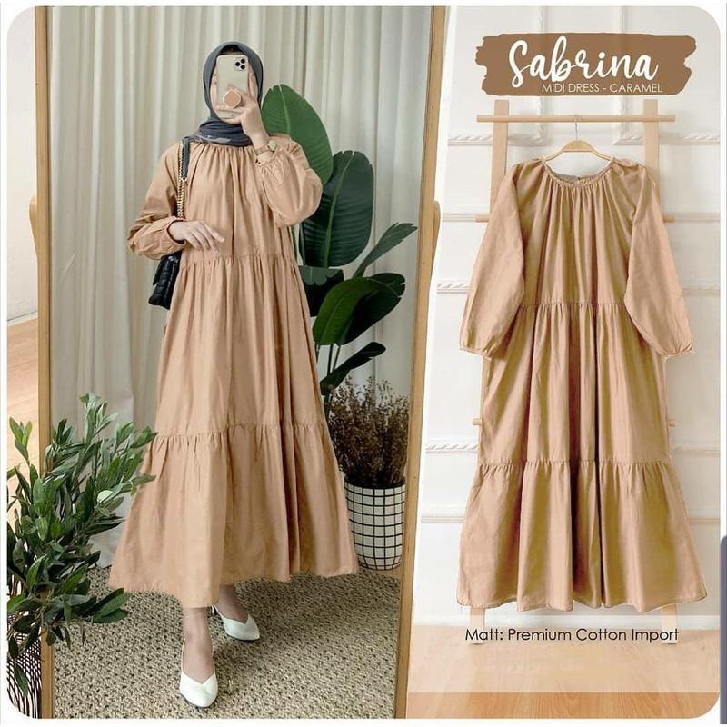 Sabrina Midi Dress  / Tunik Sabrina Atasan Wanita Polos 1