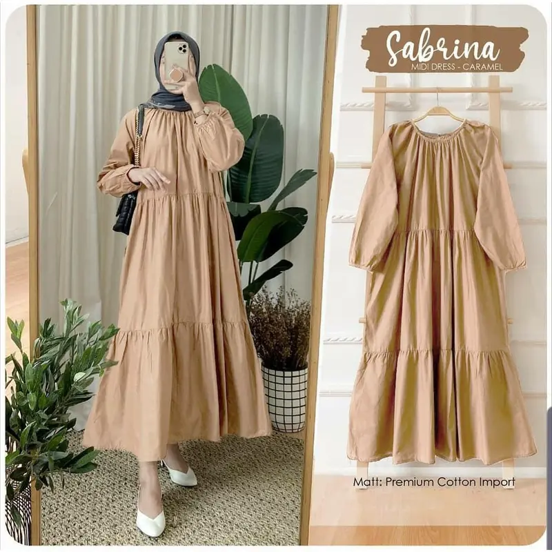 Sabrina Midi Dress  / Tunik Sabrina Atasan Wanita Polos 1