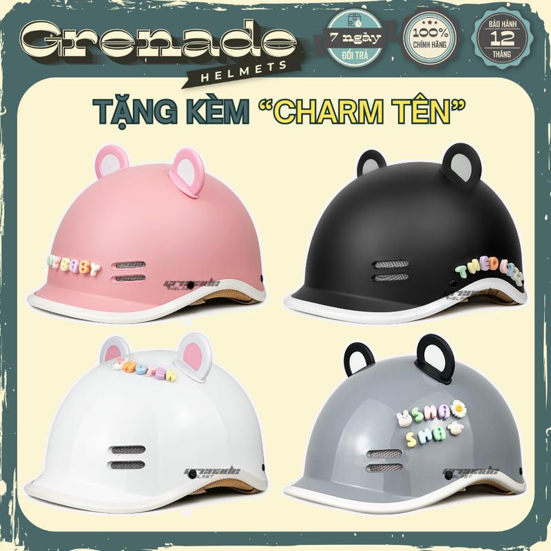 Đạt Chuẩn Kiểm Định Nón Bảo Hiểm Kiểu Dáng Cá Heo Chính Hãng Dành Cho Nam & Nữ Kèm Phụ Kiện - Nhựa ABS - Bảo Hành 12 Tháng