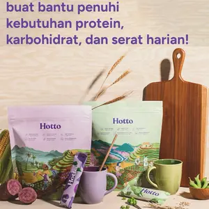 Hotto Purto & Mame Paket Komplit Multigrain Original Tinggi Protein & Serat – Mame + Purto (28 Sachet) BPOM Halal