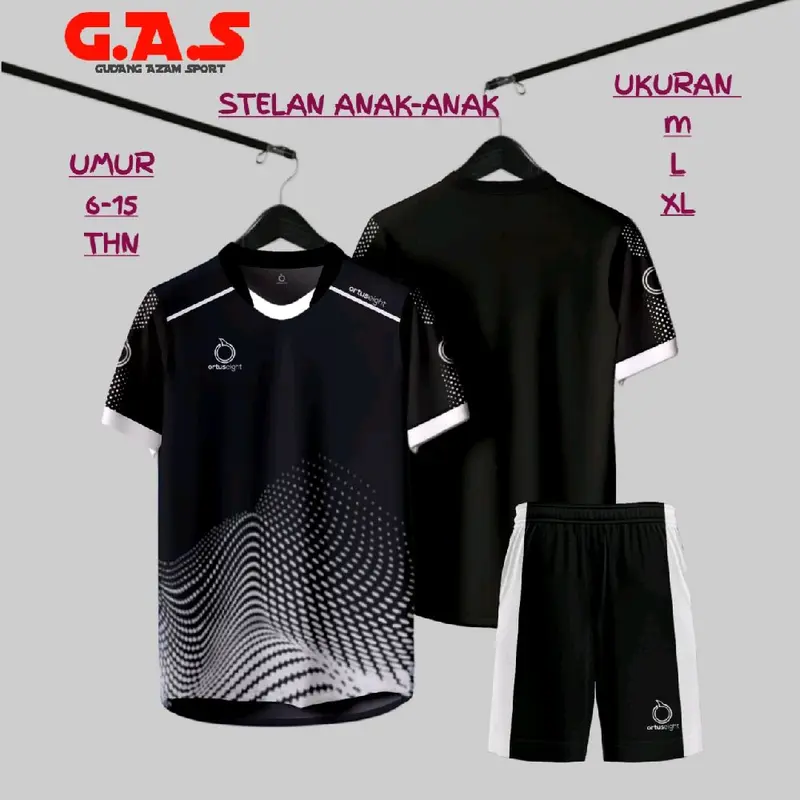 Set Baju Futsal Anak-Anak Lengkap dengan Celana untuk Usia 5-15 Tahun Pakaian Outdoor Olahraga Sport 6