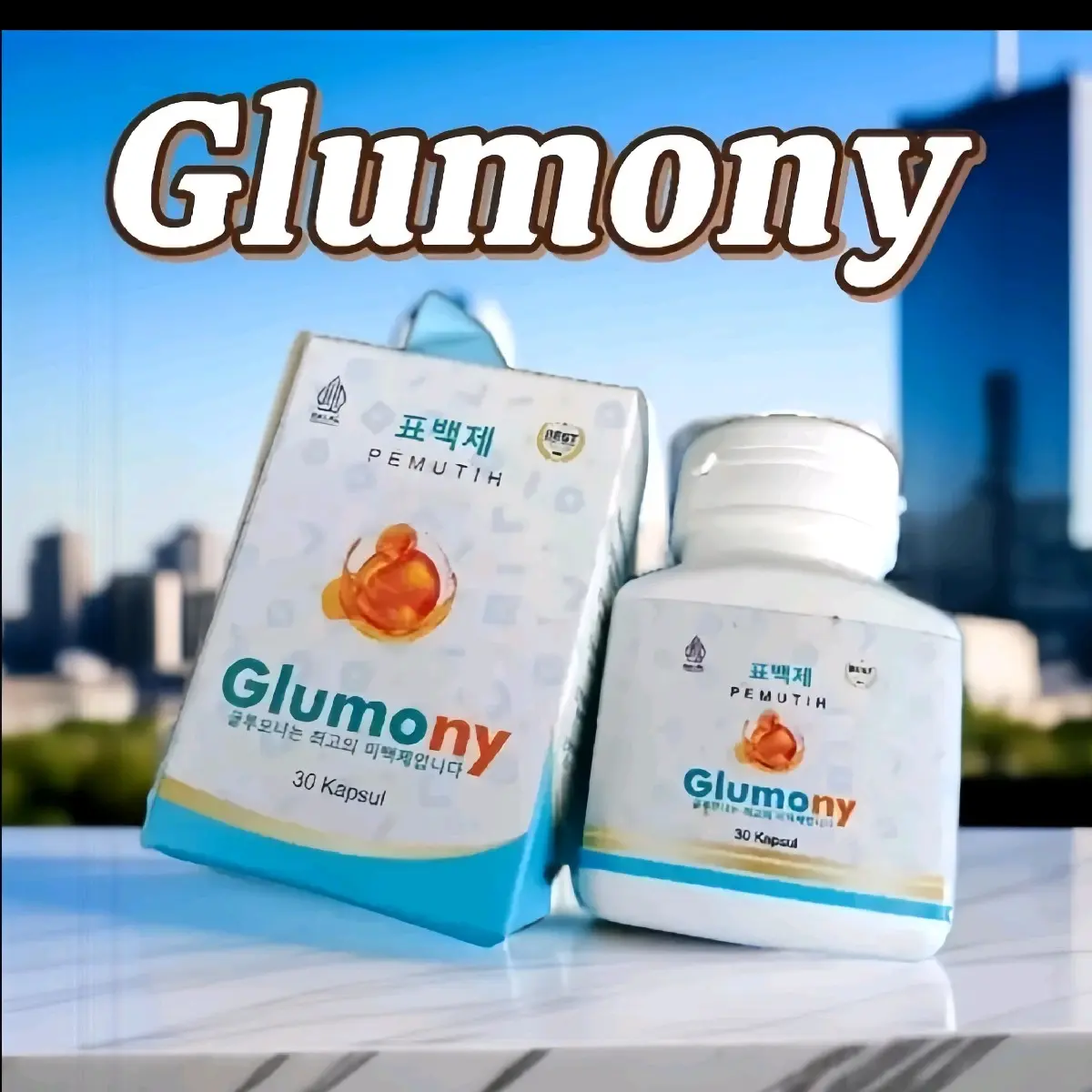 (DR.GLUMONY NO 1 ) KAPSUL PEMUTIH/MENCERAHKAN KULIT WANITA PRIA PEMUTIH - Paket 1 Botol