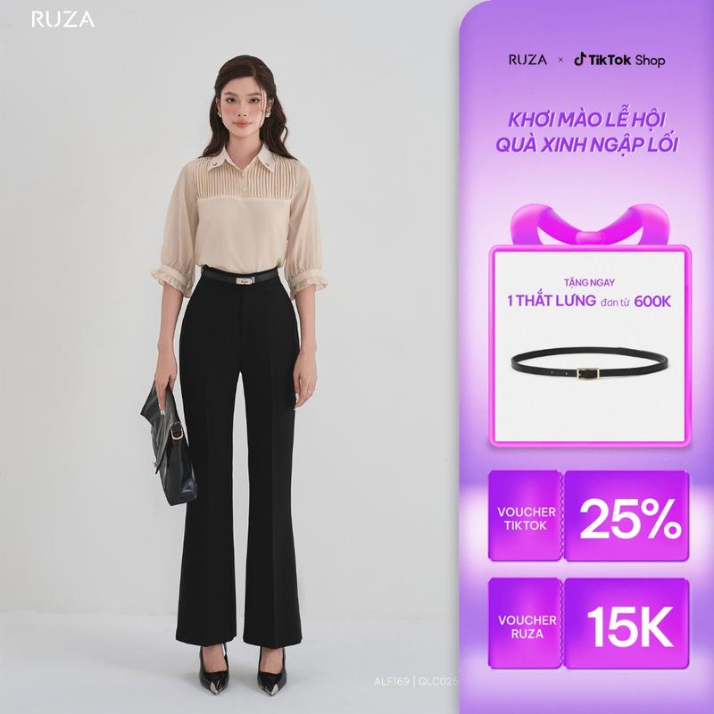  RUZA - Quần tây nữ ống loe thời trang công sở QLC025 QLC026 