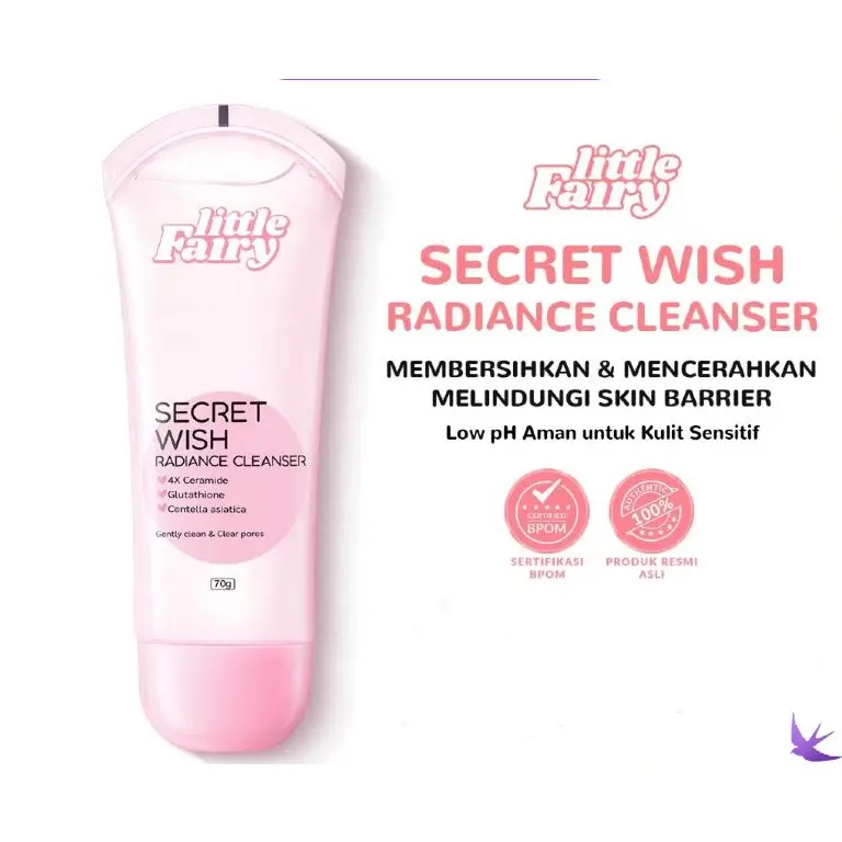 COD BPOM LITTLE FAIRY Secret Wish Radiance Cleanser Brightening Kulit Facial Wajah Membersihkan Muka