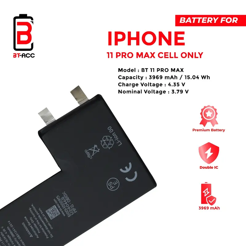 BT-ACC Battery Baterai Battre For IPhone 11 Pro Max Cell Only With 3969 mAh / Tanpa Soket (Unfinish) 2