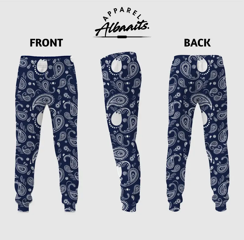 Celana Joger Sweatpants Bandana Paisley Printing Motif 3 0