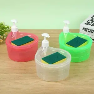 ￼Dispenser / Wadah Tempat Sabun Cuci Piring Bulat Free Spons