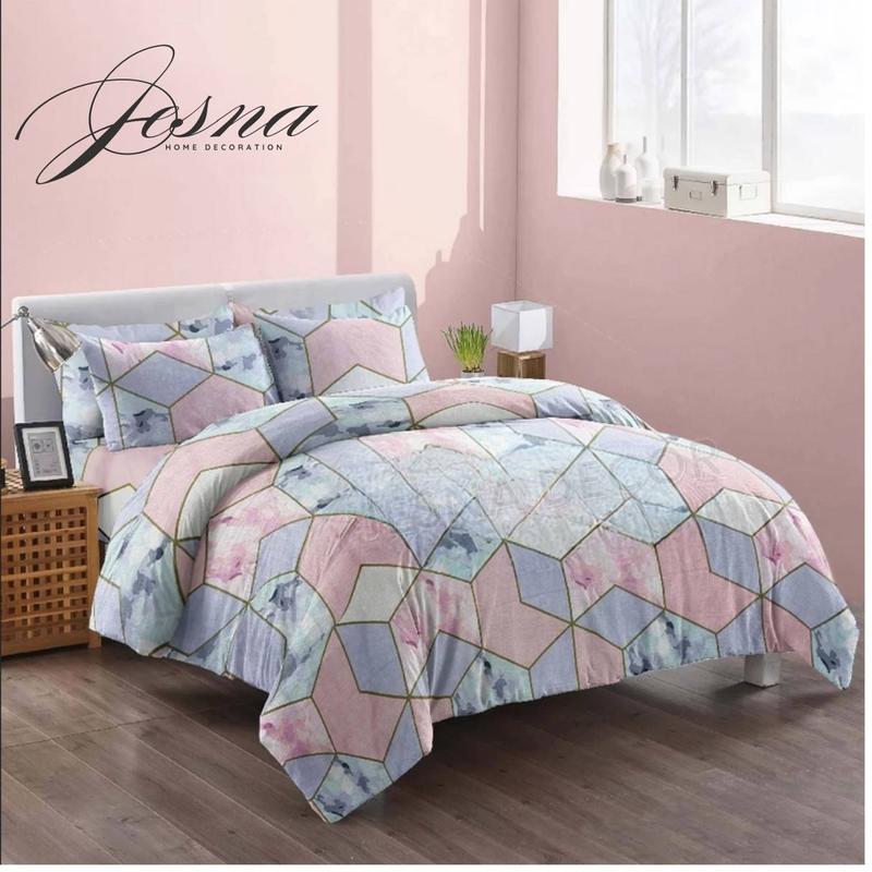 Set Bedcover Sprei Katun 4 Karet Sudut - Ukuran 90x200, 120x200, 160x200, 180x200, 200x200 - Kain, Kasur - Sarung, King 6
