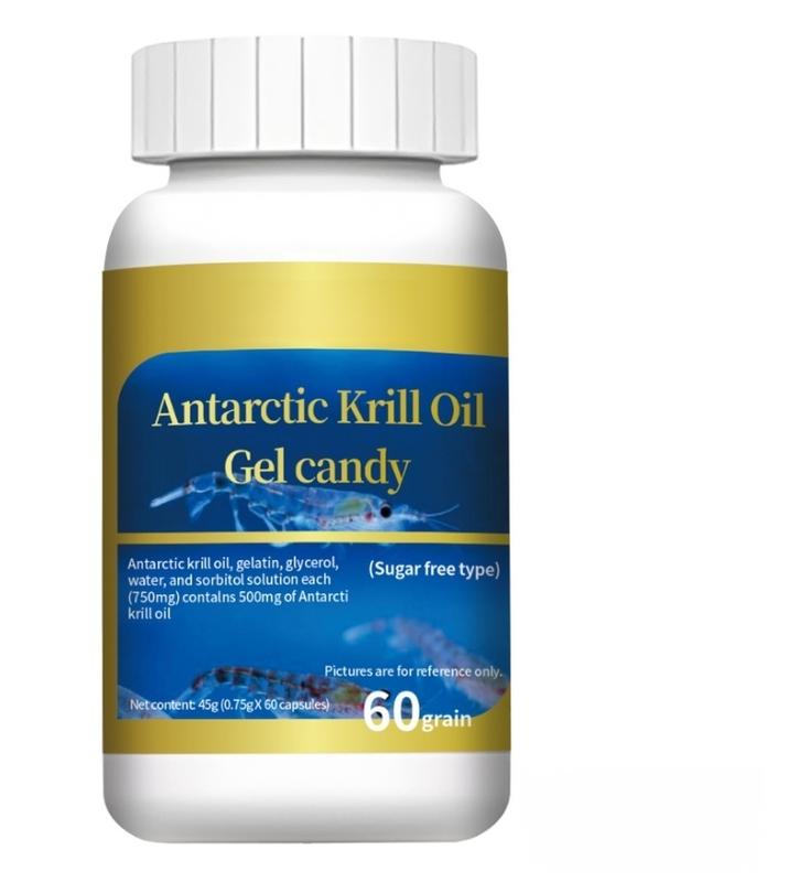 Antarctic Krill Oil Gel Candy - Concentrated fruit juice retains original flavor and is a versatile beverage base 60 capsules