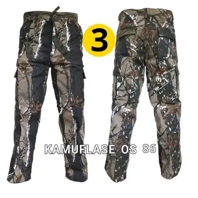 Celana Panjang Loreng Camo Grey