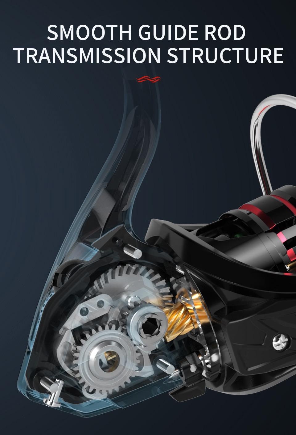 Reel Pancing Tarik 10KG HQ4000~7000 5.2:1 Gulungan Memancing Metal Kecepatan Tinggi