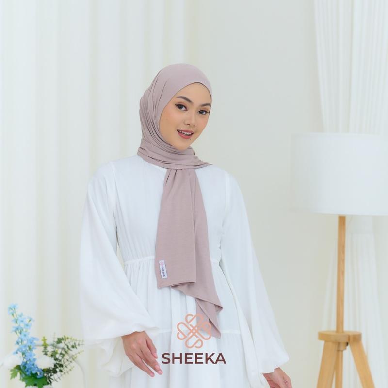 SHEEKA - PASHMINA ALIYA KAOS RAYON PREMIUM AIRFLOW Muslim Jilbab Panjang 3