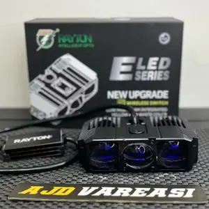 RTD Rayton E06L Lampu Tembak Biled 3 Mata Blue Lens 87 Watt Kipas Pendingin Waterproof Full Aluminium 6500-8500 LM