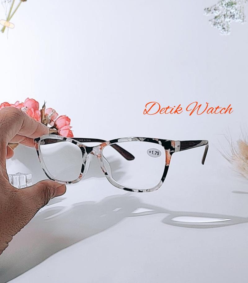 Product Introduction of Kacamata Baca Kacamata Plus Frame Kotak Leopard Putih ZZ455D-T Lensa Free Box dan Kain Lap 1