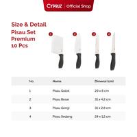 Gambar [SPESIAL KOKO PANCI]Cypruz Pisau Set Premium 10 pcs dari Cypruz Kitchenware Kota Bekasi 5 Tokopedia