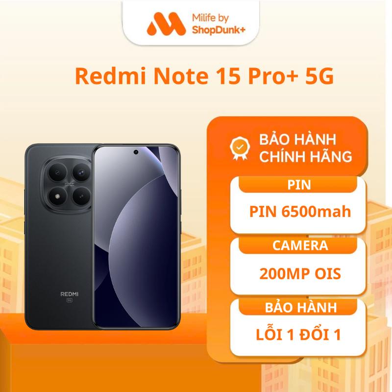 Điện thȯại Xiaomi Note 15 Pro+ 5G 12GB 256GB chính hãnġ
