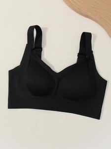 Sujetador deportivo con correa ajustable sólida para mujer, sujetador deportivo inalámbrico cómodo y transpirable, ropa deportiva para mujer para uso interior y exterior,bra
