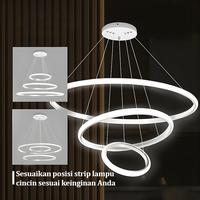 Gambar Lampu Gantung Kristal Modern 3-Cincin Lampu Gantung Ruang Tamu Kamar Tidur 3 Warna Lampu Hias - Emas+Remote dari GOGEOUS Store Kab. Tangerang 2 Tokopedia