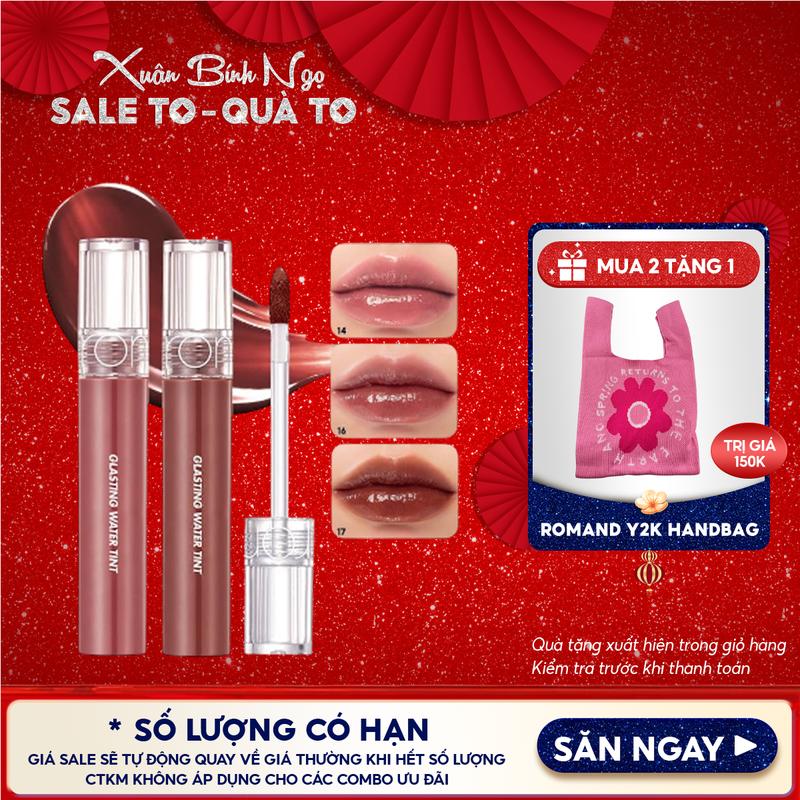 Son Tint Bóng Trang Điểm Hàn Quốc Romand Glasting Water Tint 4g Cosmetic Mỹ Phẩm Son Môi Lip Tint