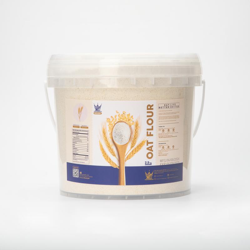 Thùng bột yến mạch tươi 2,5kg - tặng 1 hộp 150g yến mạch cán vỡ nguyên chất nhập khẩu Úc nấu cháo ăn dặm làm bánh