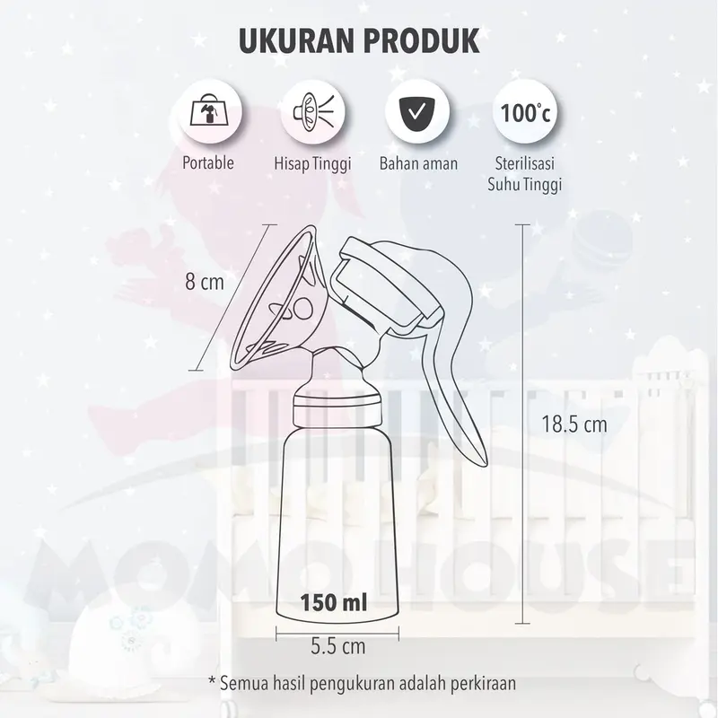 MOMO HOUSE Pompa ASI Manual Silikon Pumping Asi Manual Breast Pump Silikon 1
