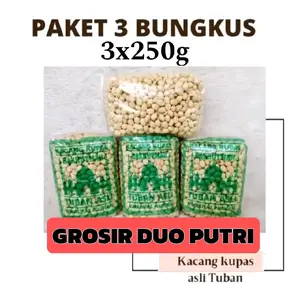 kacang kupas 3 bungkus kemasan +-250gram