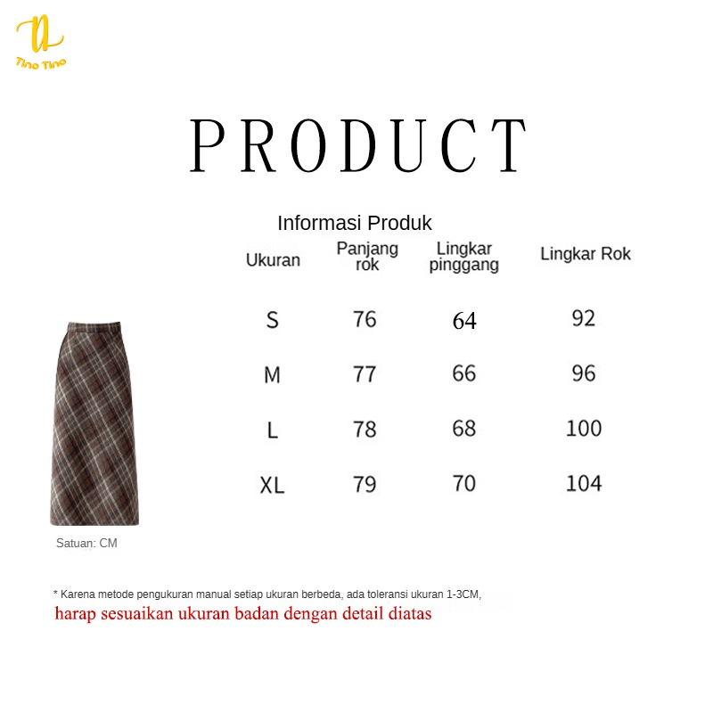 TINO TINO - Rok Highwaist Flare Plaid H1621 Skirt Higwaist Pattern Korean style Casual Kain Nyaman Simple 8