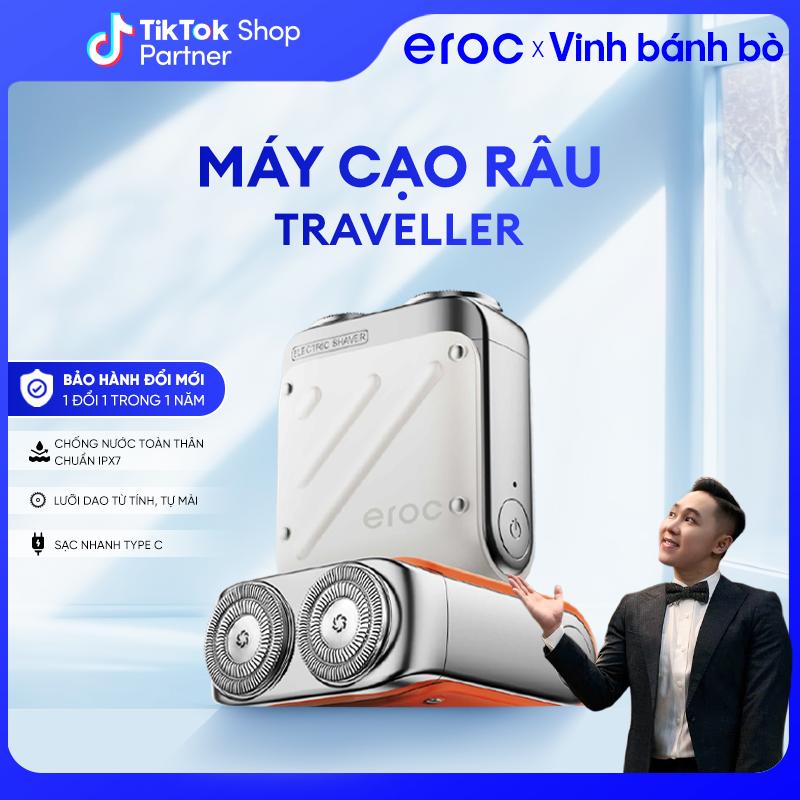 [ĐỘC QUYỀN VINHBANHBO] Máy cạo râu EROC TRAVELLER MINI KKXZ021 (nhiều màu) - Chuyên Gia Cạo Râu Mini, Chống nước IPX7, Lưỡi dao tự mài, Sạc nhanh Type-C