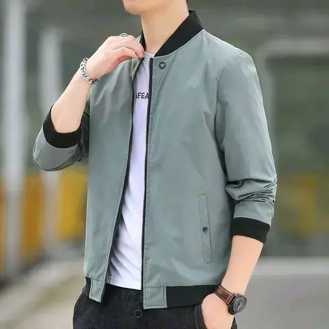 Jaket Bomber Pria/Jaket Hip Hop Musim Gugur/Jaket Olahraga Modis vintage
