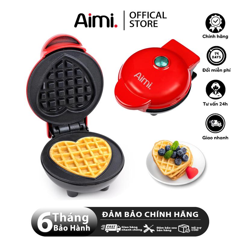 24h gửi Máy Waffle hình trái tim máy nướng bánh máy nướng bánh mì sandwich Hai mặt sưởi ấm chảo không dính