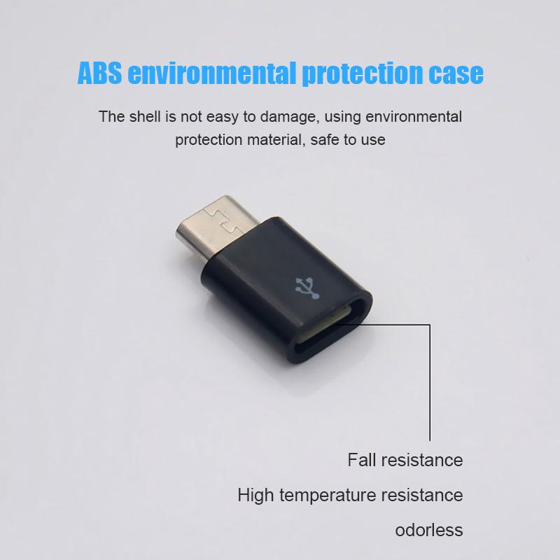 Bộ chuyển đổi USB Type-C sang Micro USB cho điện thoại Android và Apple, tương thích với Huawei và iPhone.