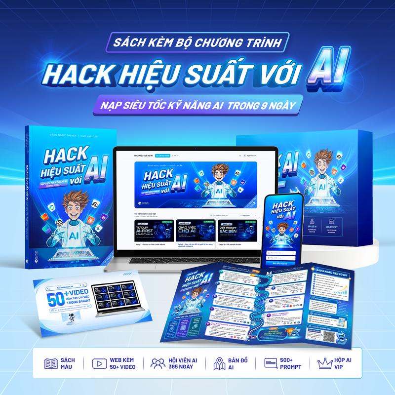 Combo Sách AI - Hack Hiệu Suất vs AI, Tối Đa Hiệu Suất, Tối Ưu Chi Phí