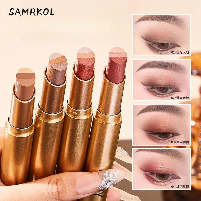 Thỏi phấn mắt Phấn mắt 3 trong 1 Thỏi phấn mắt tiện dụng Chống thấm nước hiệu ứng nhũ ngọc trai 3D không lem dành cho người lười trang điểm.