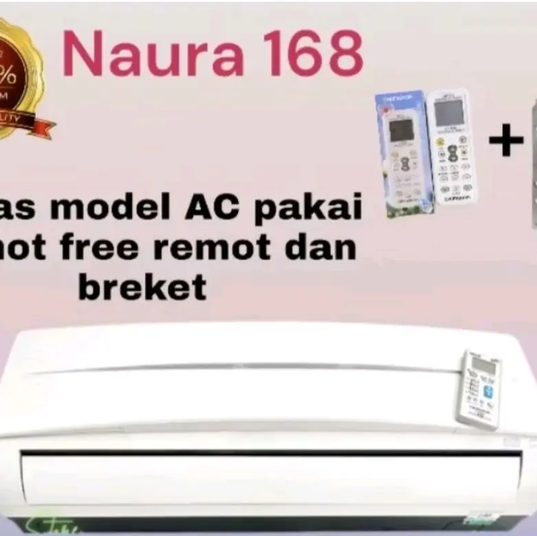 kipas angin model ac seperti di gambar sudah free dapat remot dan breket