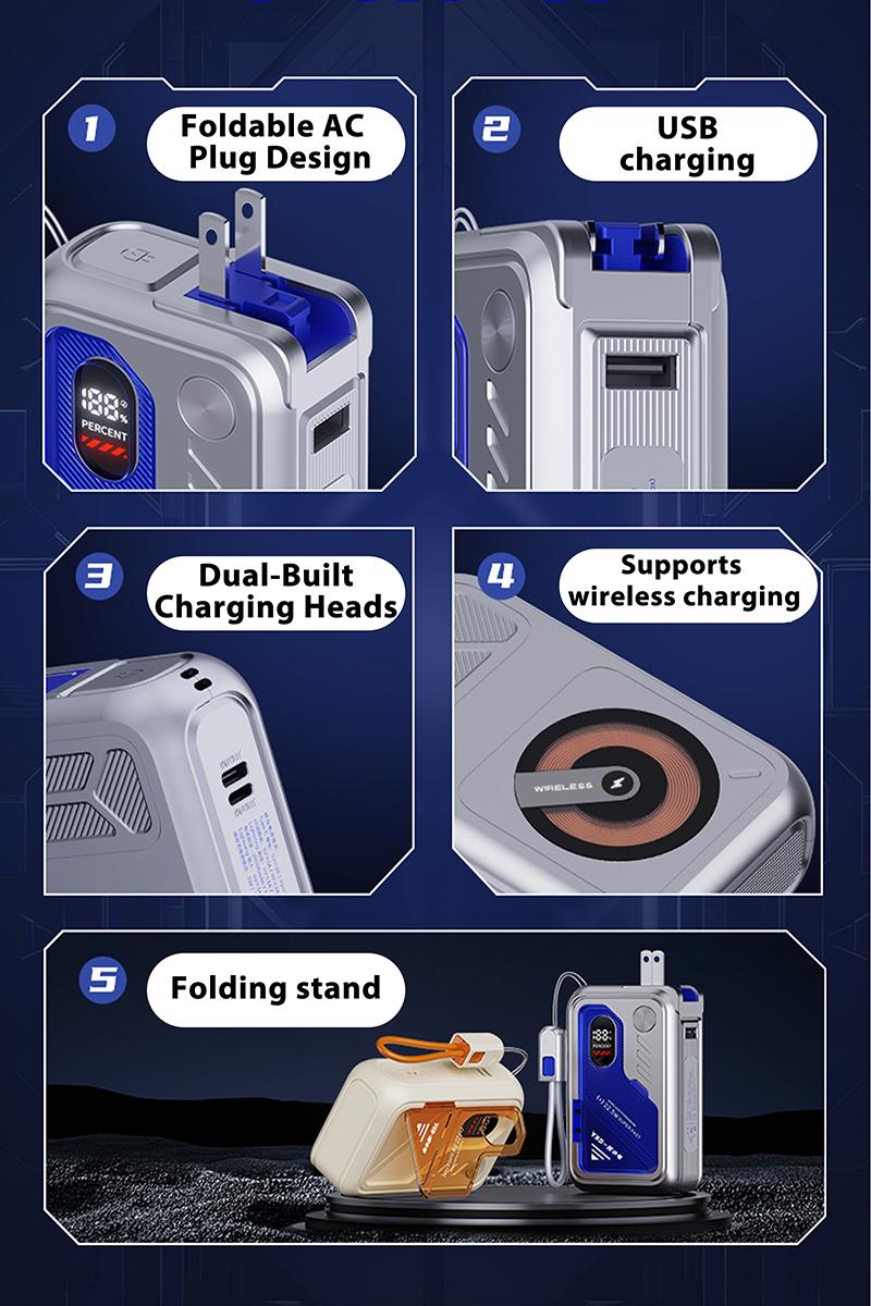 AC Plug 5 in 1 Magnetic Mobile Power Bank 1W-2W Built-In Bracket Multi-Port Charging Suitable for a Variety of Devices Portable 15 54c92f72466d473db1d011c210f00b28~tplv aphluv4xwc resize jpeg:800:1200