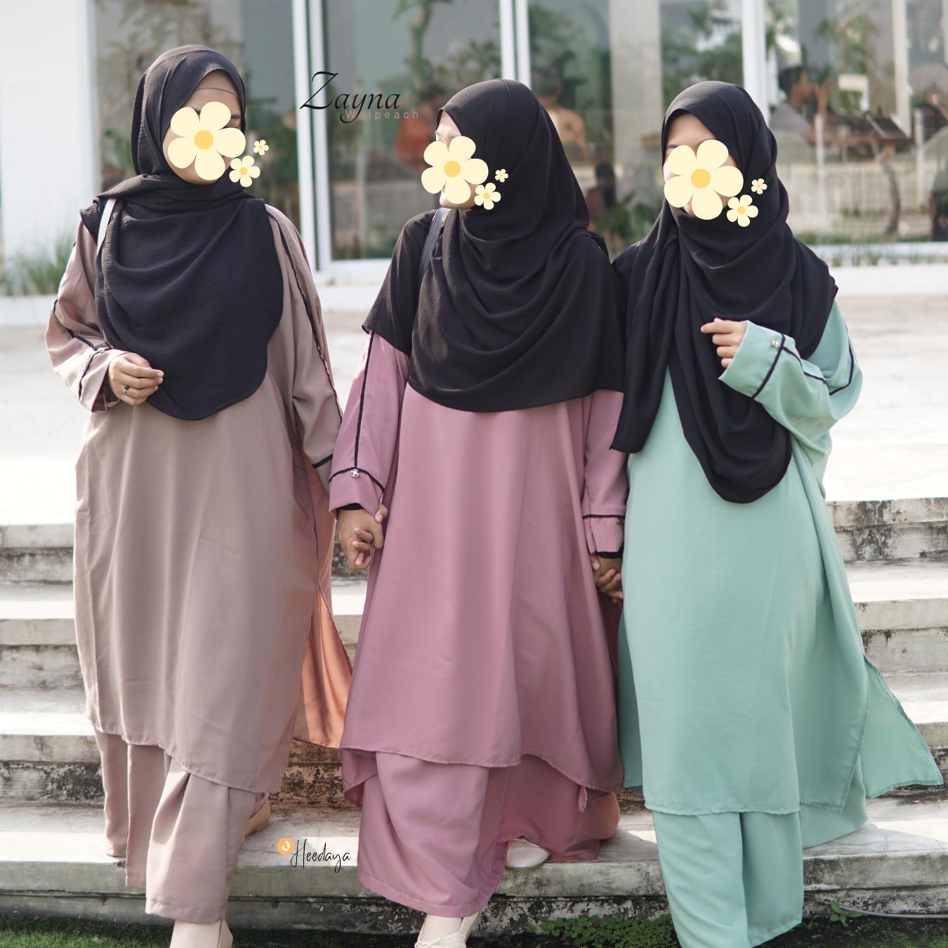 Heedaya - Tunik Batwing ONE SET Wolvis Kekinian, Busui Friendly, Dengan List Kancing