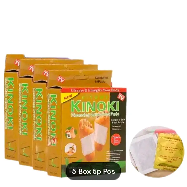 Promo 5 Box isi 50 Psc Detok kaki original gold penyerap racun pada telapak kaki