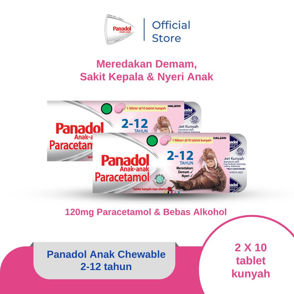 Panadol Anak Chew Cherry 1 - TWINPACK